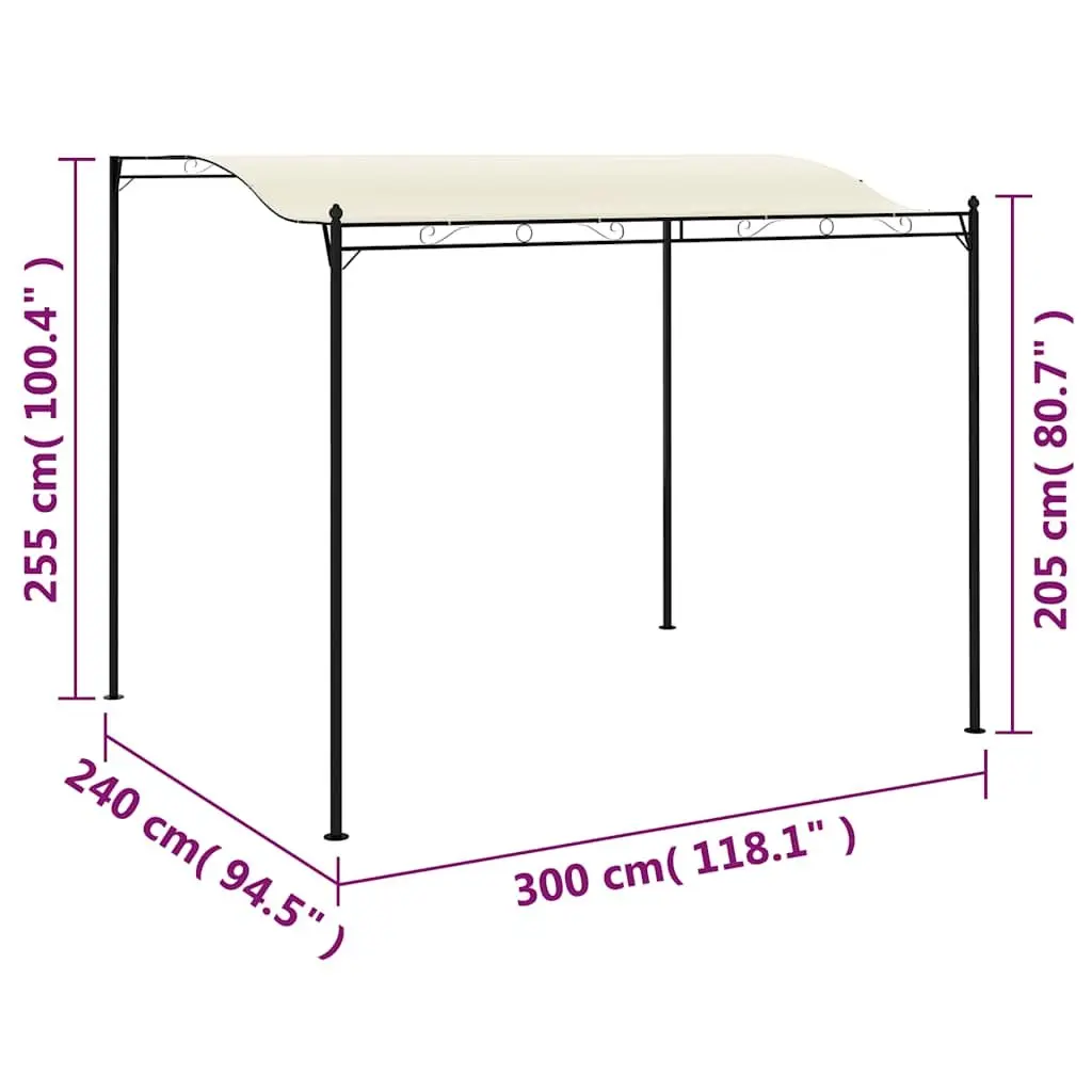 Outdoor Gazebo Canopy Cream White Steel Frame Quick Setup