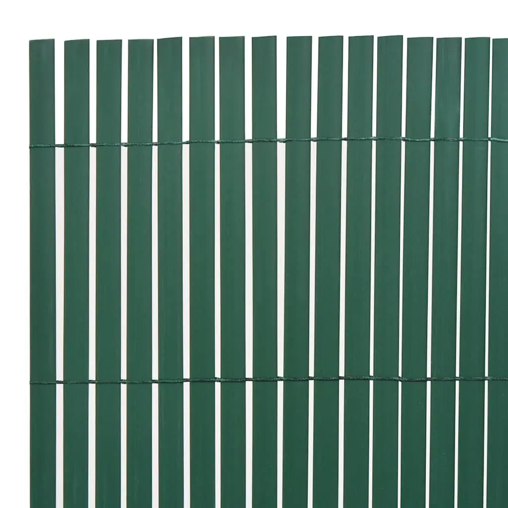 Double-Sided Garden Fence Panel Green 90x500cm Weather-Resistant PVC Outdoor Screening Barrier