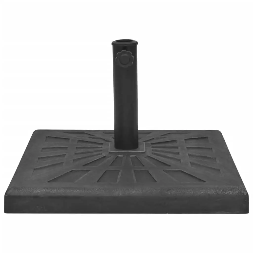 Parasol Base Black Square Resin 57 mm Tube Weather Resistant with Locking Bolt