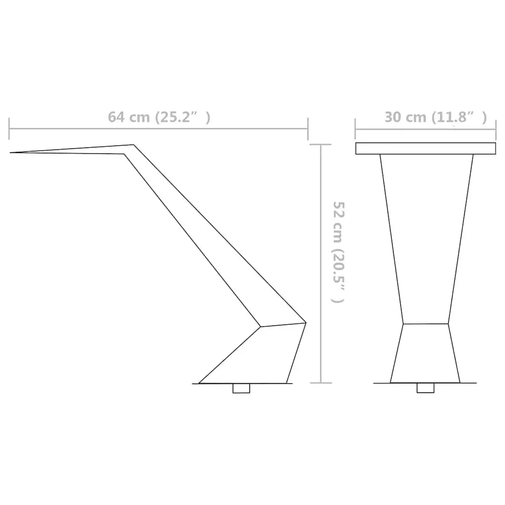 Stainless Steel Silver Pool Fountain Outdoor Decorative Water Feature 64x30x52cm