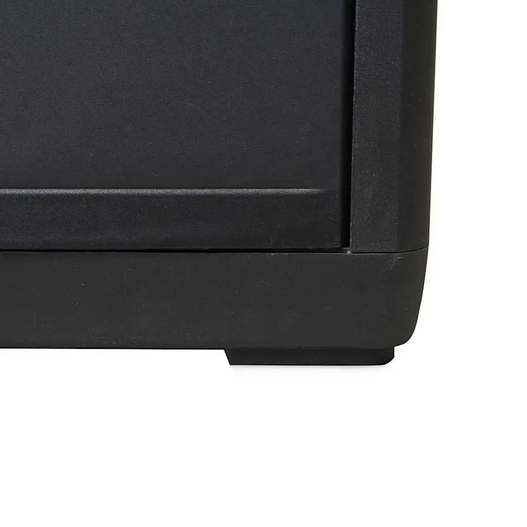 Garden Storage Cabinet Black Outdoor Patio Shed with Adjustable Shelf