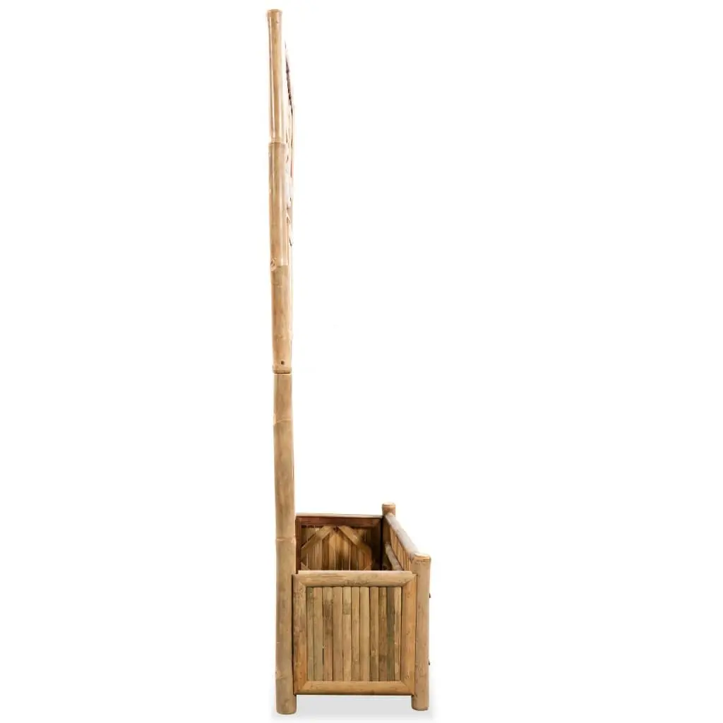 Garden Raised Bed with Trellis Planter Box 70cm Outdoor Balcony Patio Flower Pot