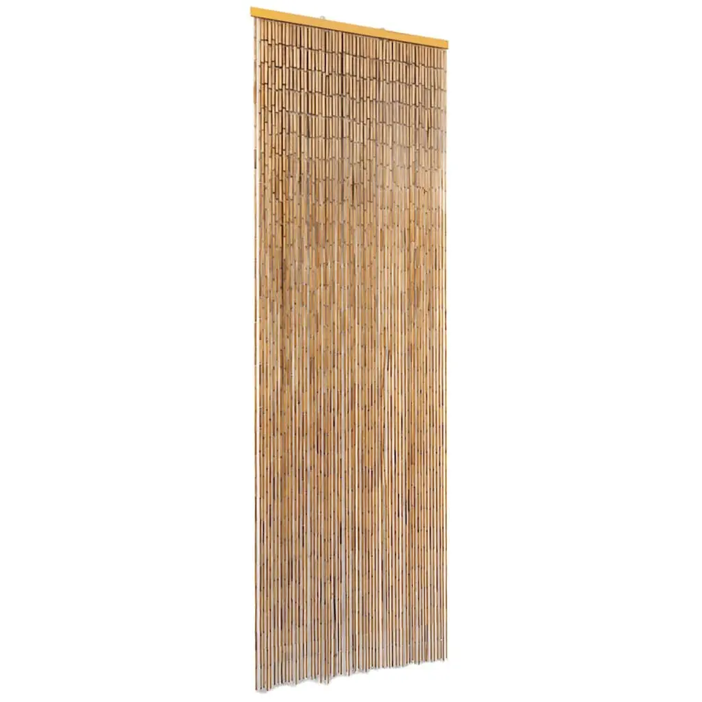 Bamboo Door Curtain Brown 56x185 cm Insect Screen Privacy Heat Insulation