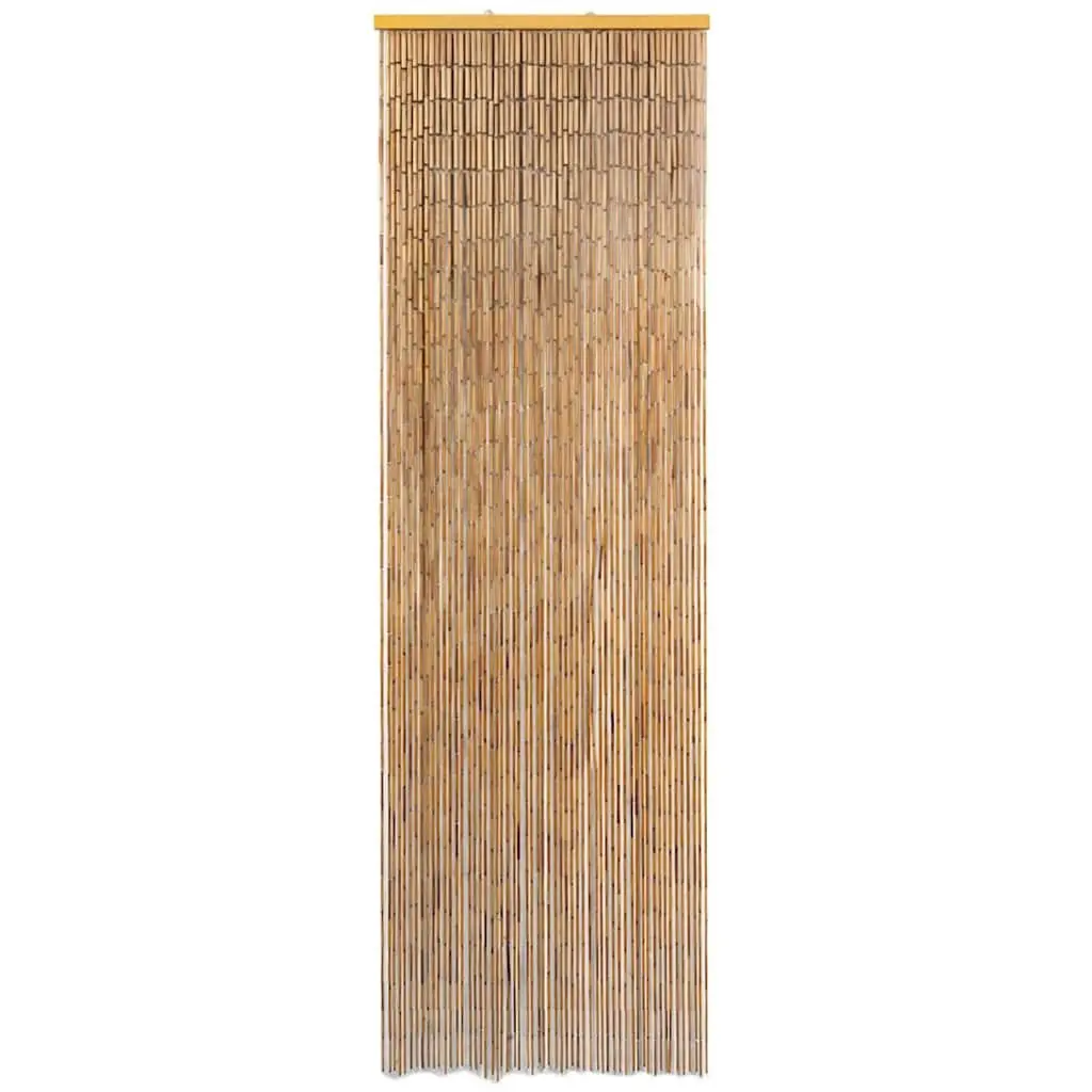 Bamboo Door Curtain Brown 56x185 cm Insect Screen Privacy Heat Insulation