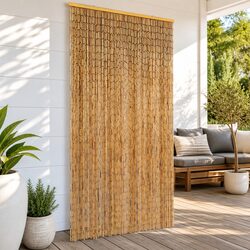 Bamboo Insect Door Curtain Brown 90x220 cm Fly Screen Privacy Entrance Décor