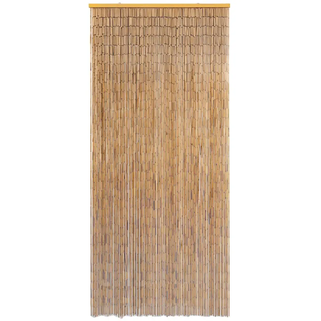 Bamboo Door Curtain Brown 90x220 cm Insect Fly Screen Privacy Heat Insulation