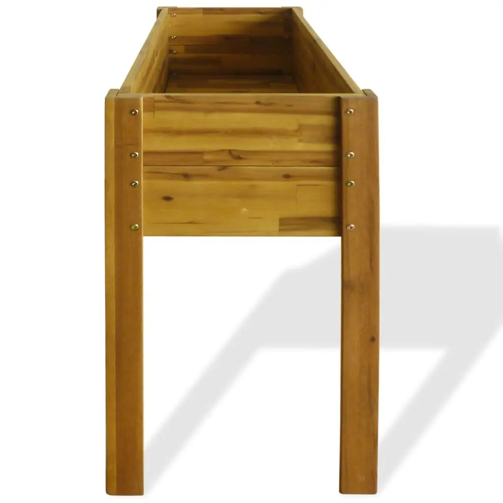 Raised Garden Bed Solid Wood Planter Outdoor Flower Plant Container Box