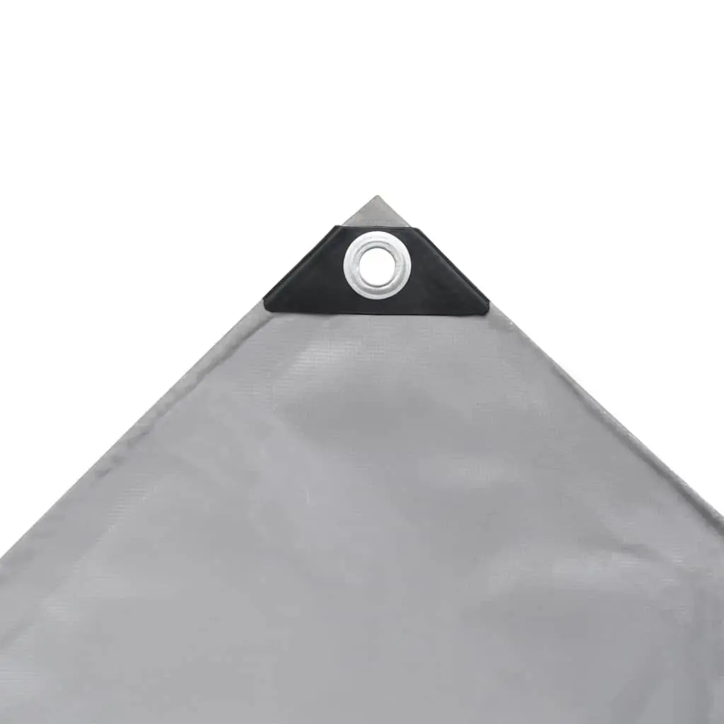 Heavy-Duty Tarpaulin Grey 4x4 m Waterproof Canvas Cover Tear Resistant UV Resistant