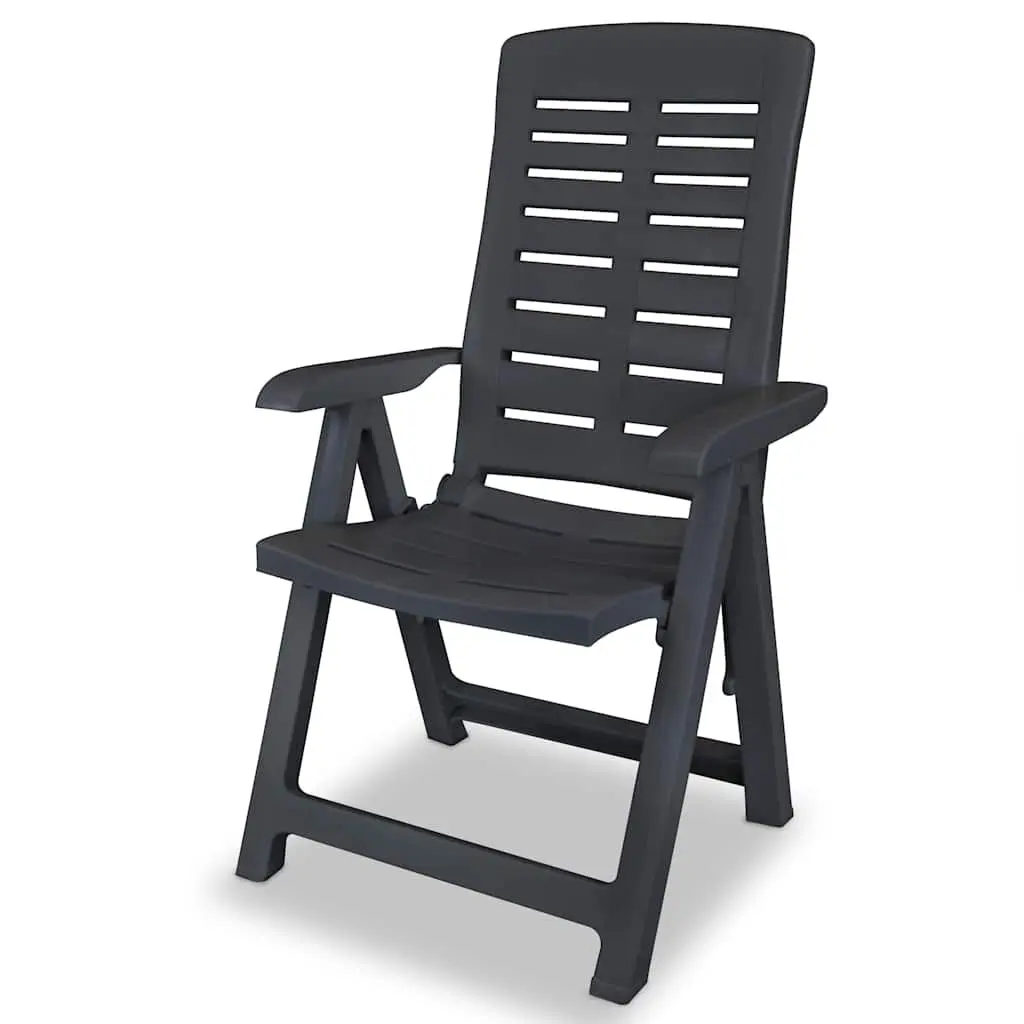 Outdoor Reclining Garden Chairs 2 pcs Lightweight Folding Patio Seating
