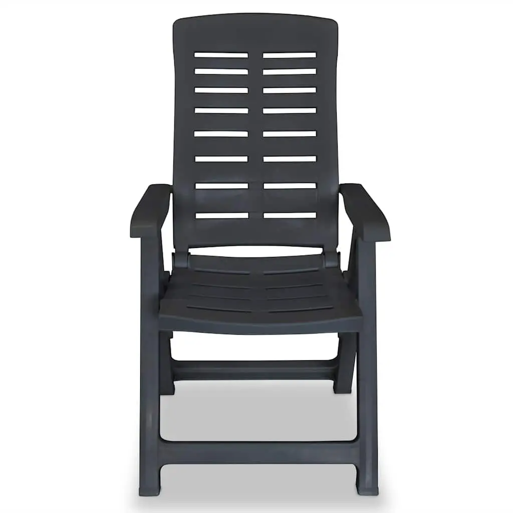 Outdoor Reclining Garden Chairs 2 pcs Lightweight Folding Patio Seating