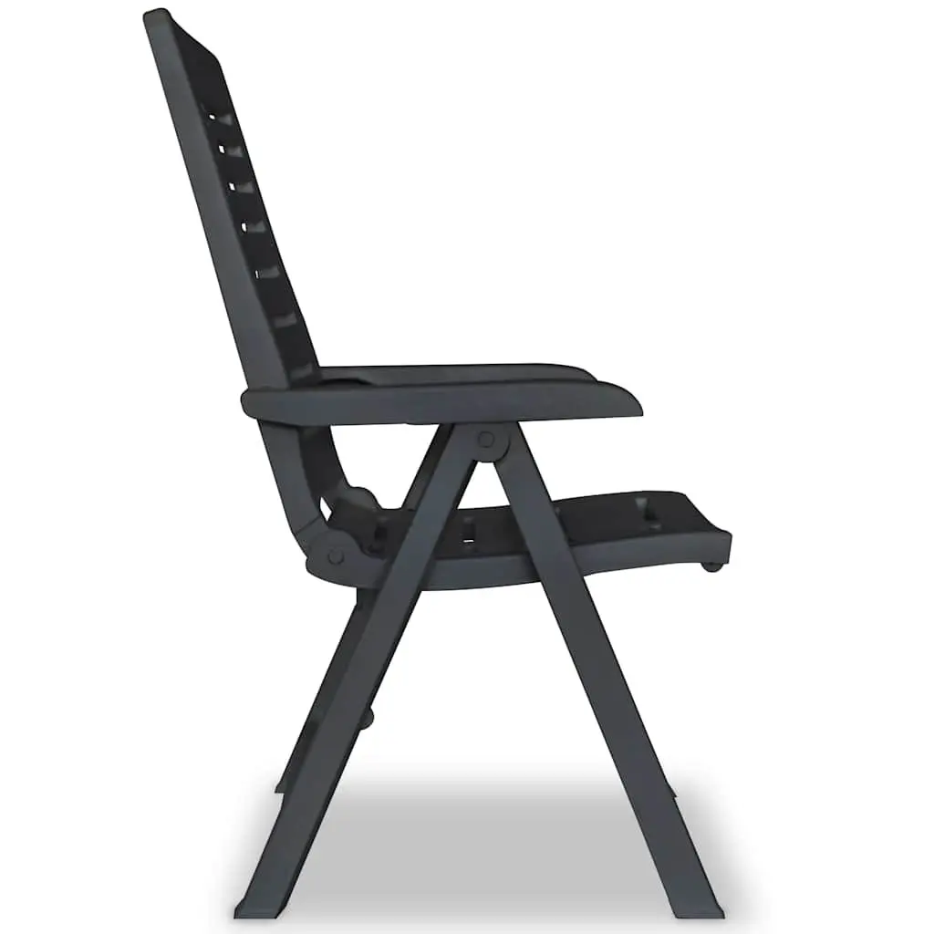Outdoor Reclining Garden Chairs 2 pcs Lightweight Folding Patio Seating