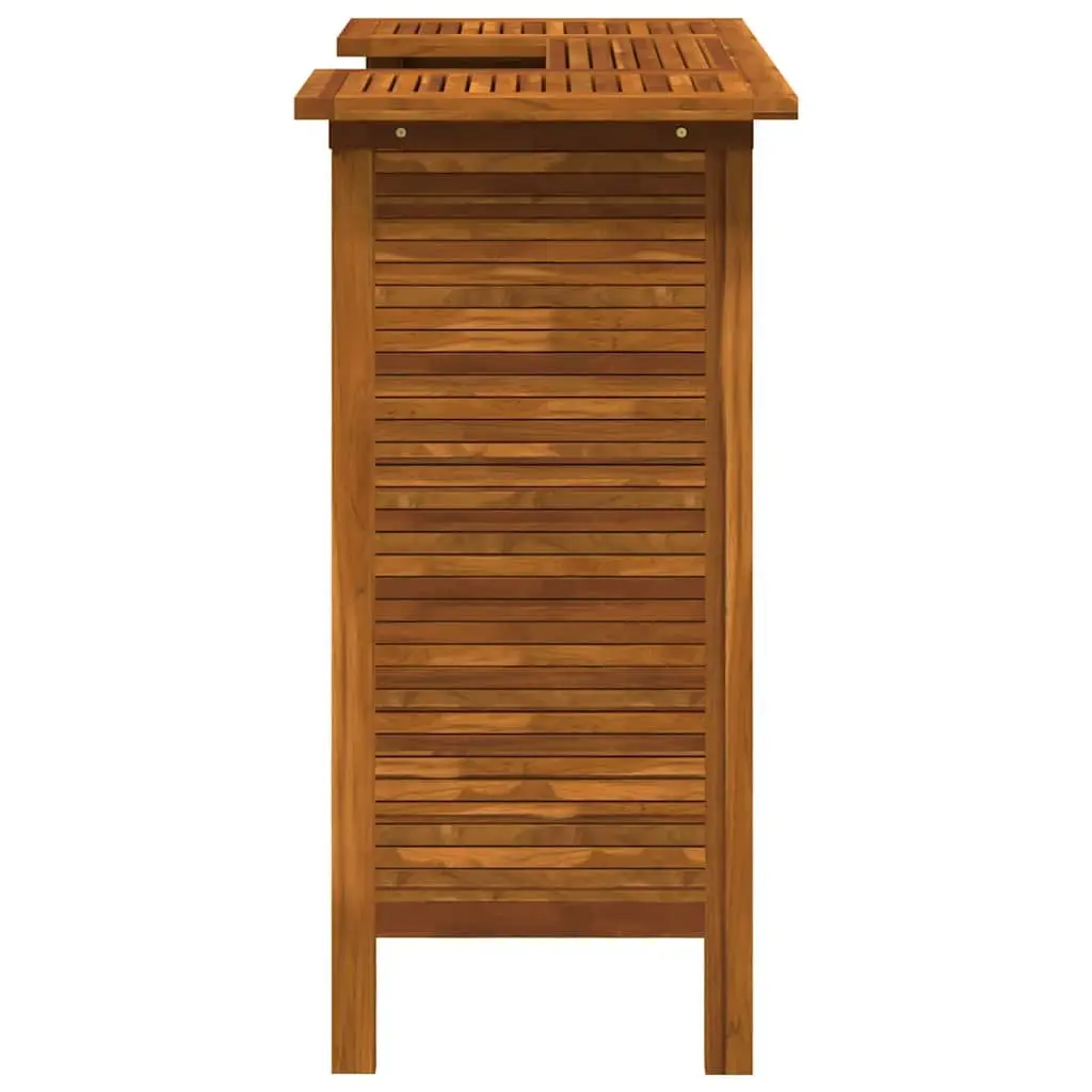 Bar Table Brown 110x50x105 cm Solid Acacia Wood High Dining Furniture