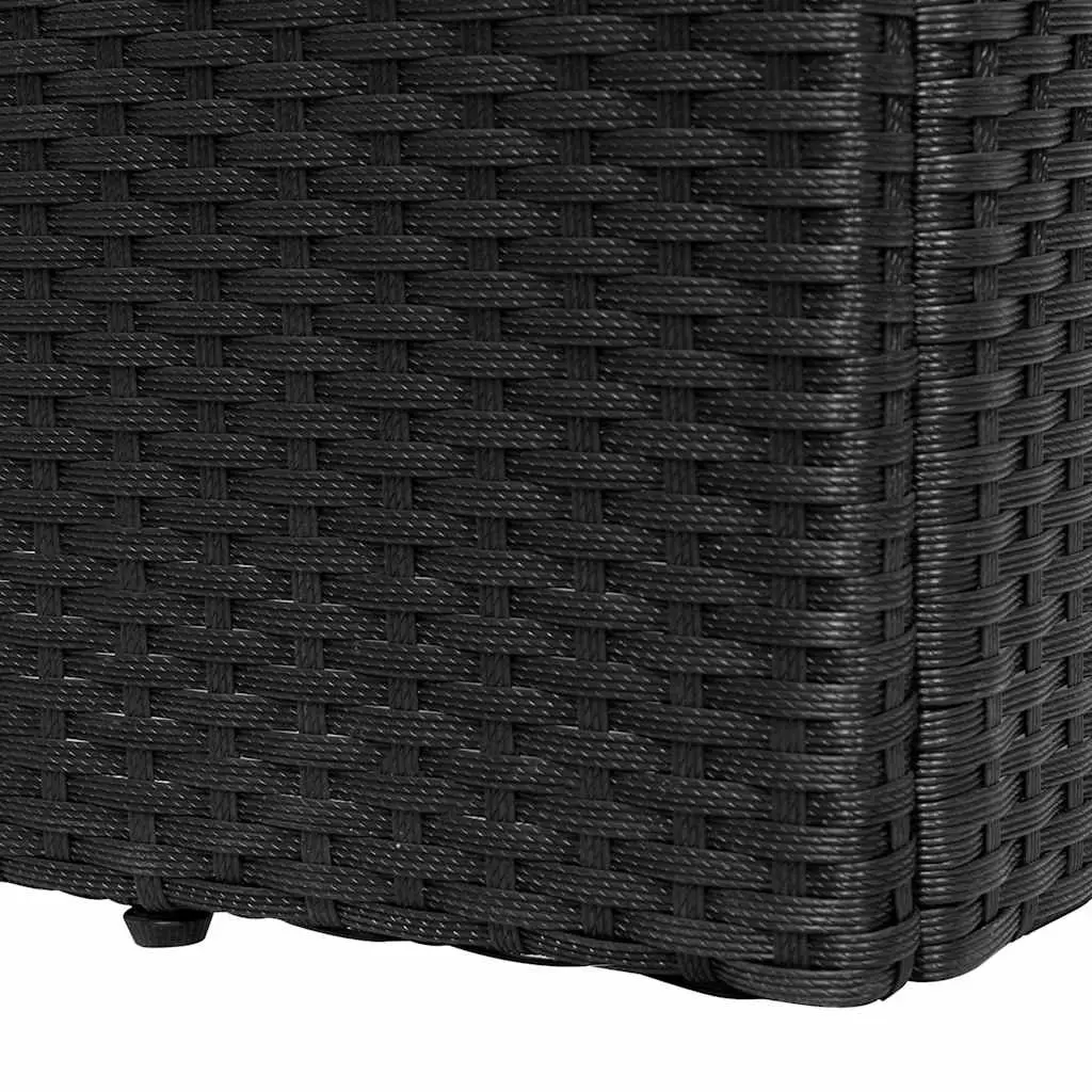 Sun Lounger Black Adjustable Reclining Chair Outdoor Furniture with Cushion