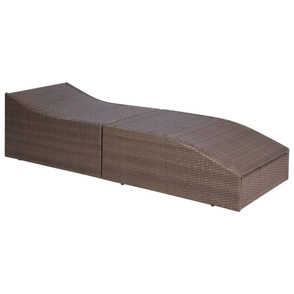 Brown Outdoor Lounger with Cushioned Comfort
