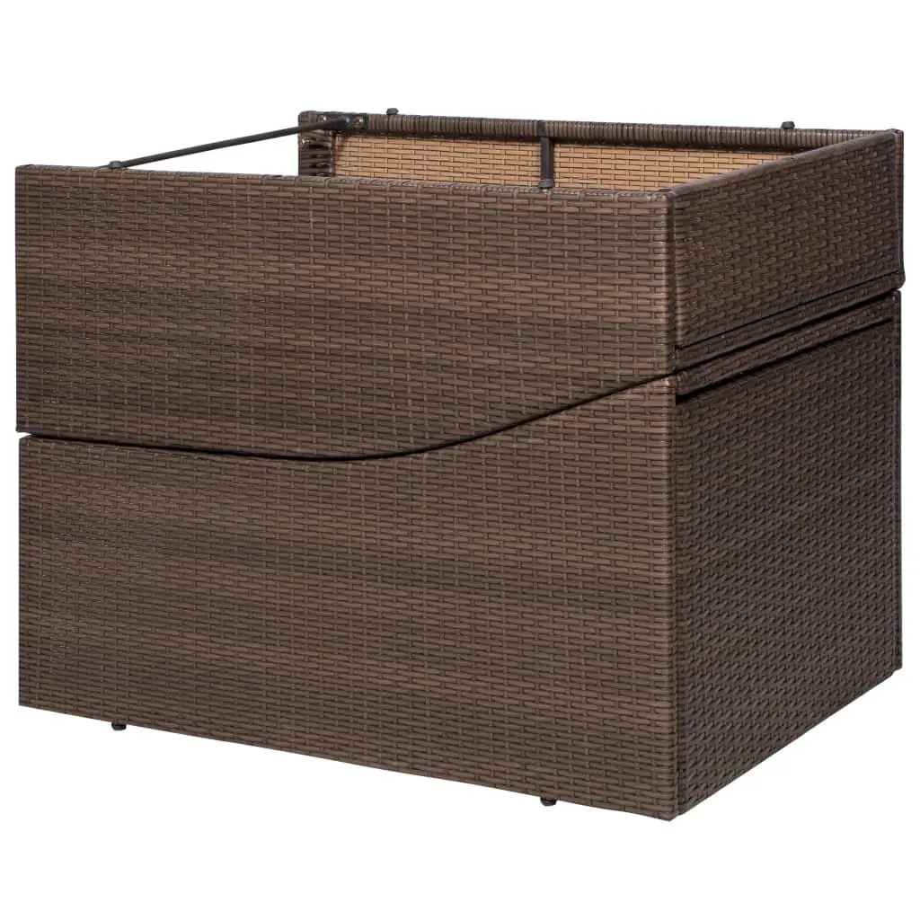 Brown Outdoor Lounger with Cushioned Comfort