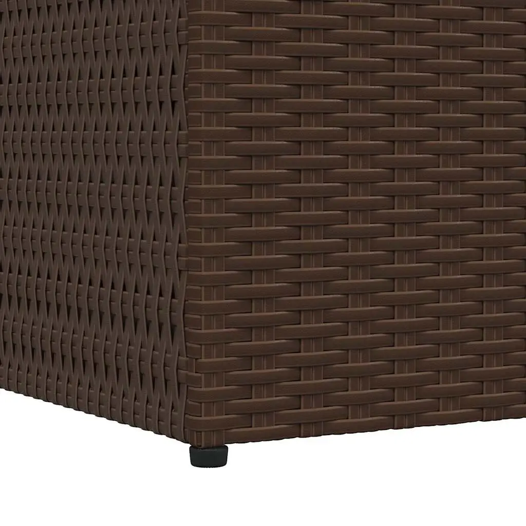 Outdoor Storage Box Garden Rattan Brown Weather-Resistant Patio Furniture Deck