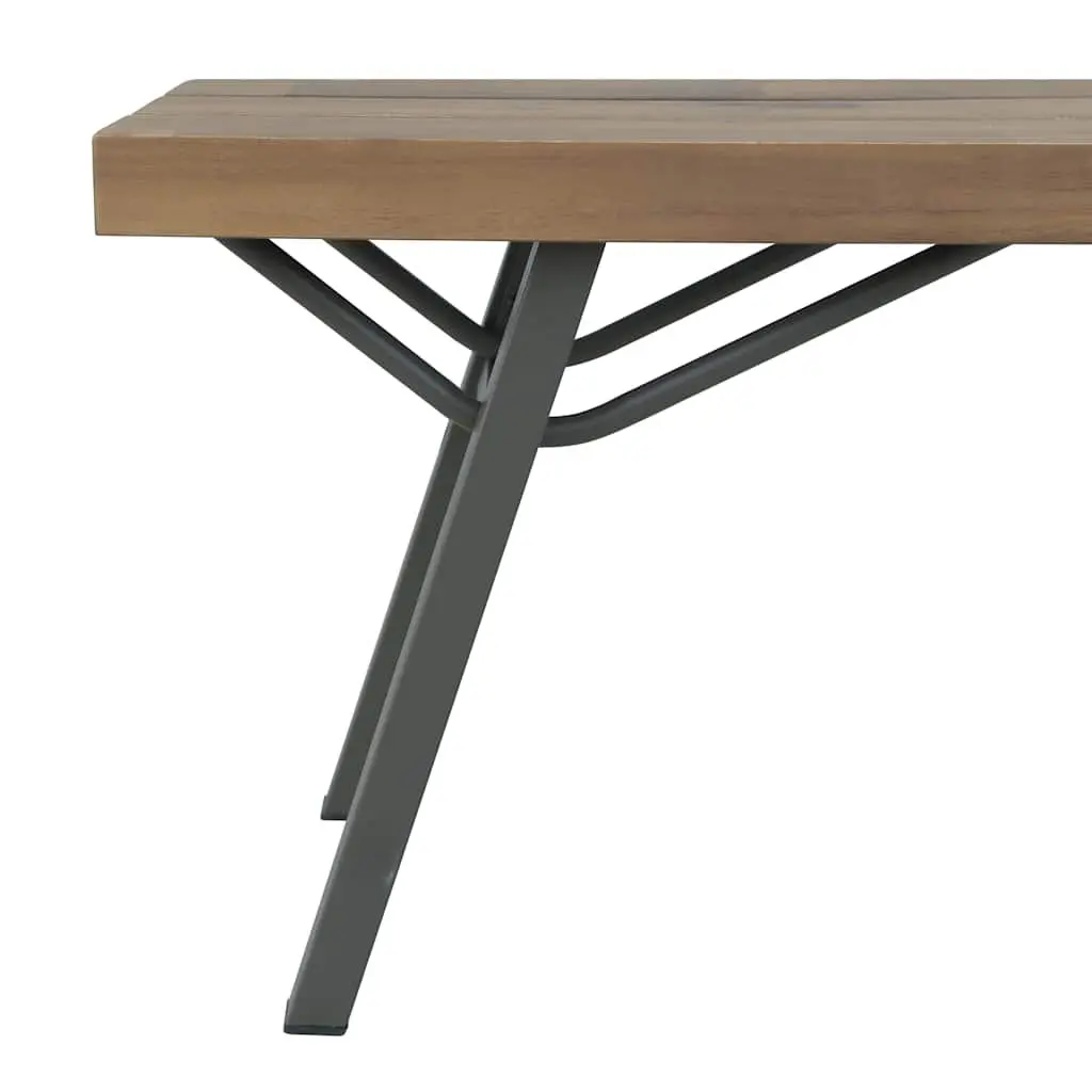 Wooden Garden Bench Brown 120cm Sturdy Weather Resistant
