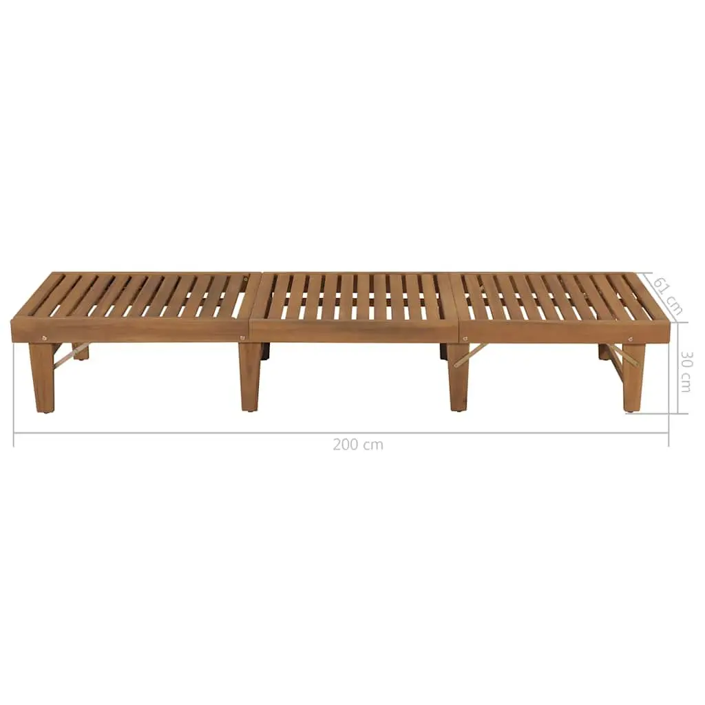 Sun Lounger Folding Wooden Outdoor Garden Patio Deck Chair Adjustable Backrest