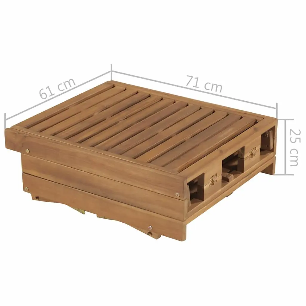 Sun Lounger Folding Wooden Outdoor Garden Patio Deck Chair Adjustable Backrest