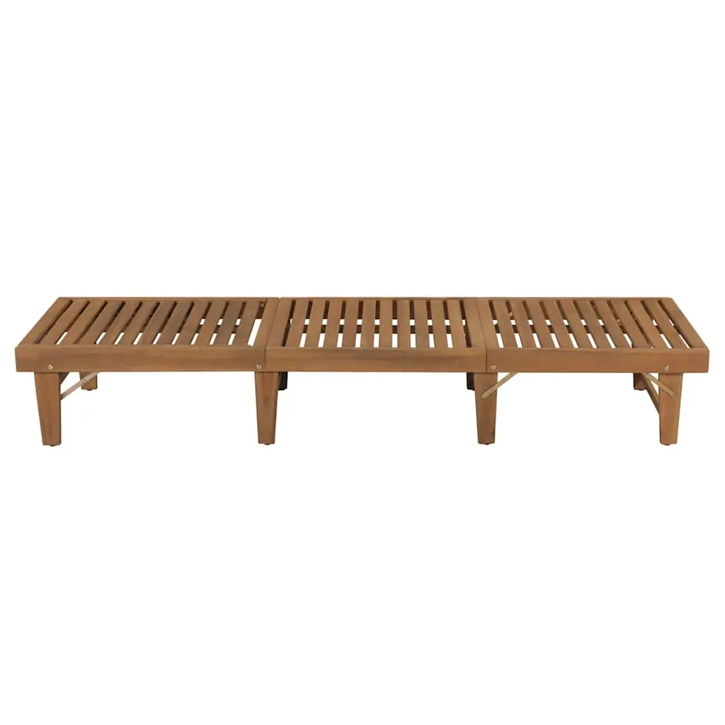 Sun Lounger Folding Wooden Outdoor Garden Patio Deck Chair Adjustable Backrest