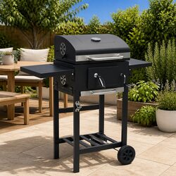 Charcoal BBQ Grill with Thermometer