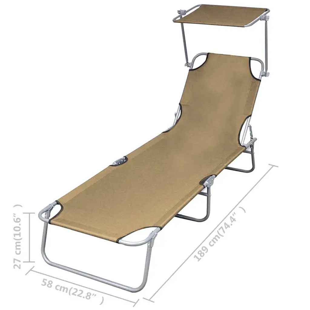 Sun Lounger with Canopy