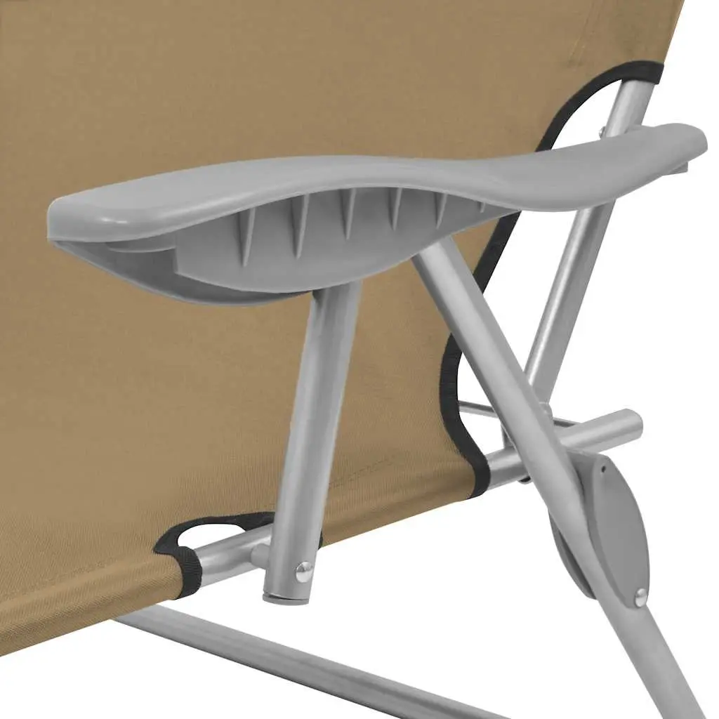 Folding Sun Lounger with Adjustable Canopy Outdoor Sunbed Garden Beach Recliner