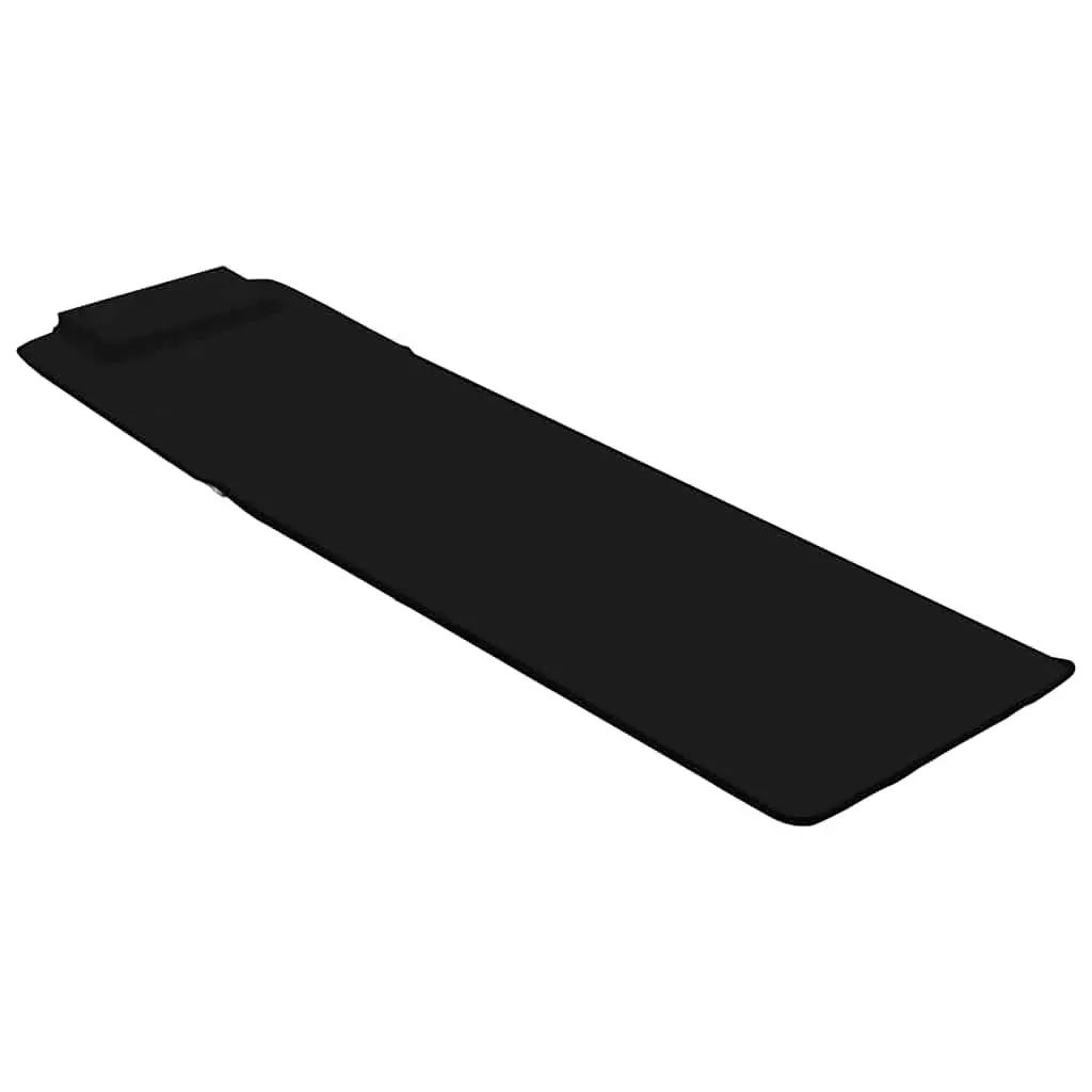 Folding Beach Mats 2 Piece Set Steel Frame Fabric Backrest Sun Lounger Chair
