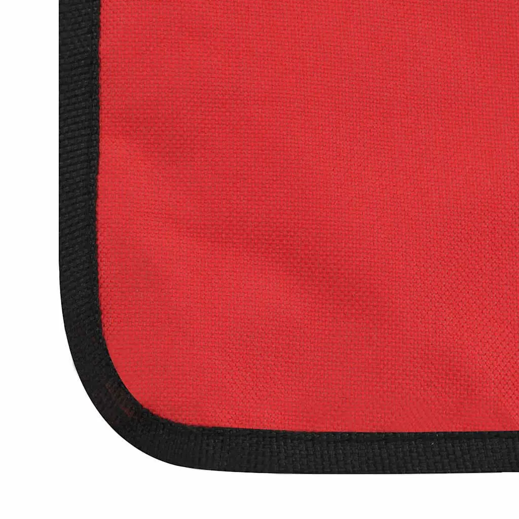 Folding Beach Chair Red 2 Piece Steel Frame Fabric Backrest Portable Lounger