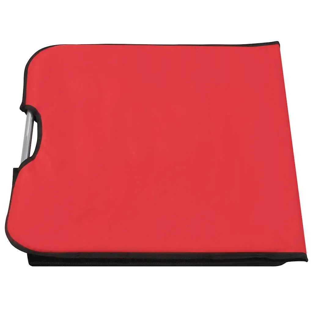 Folding Beach Chair Red 2 Piece Steel Frame Fabric Backrest Portable Lounger