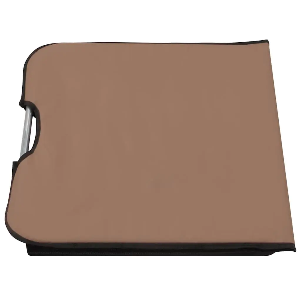 Folding Beach Mats 2 pcs Steel Frame Fabric Backrest Sun Lounger Chair Set