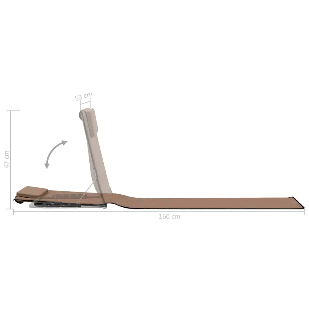 Folding Beach Mats 2 pcs Steel Frame Fabric Backrest Sun Lounger Chair Set