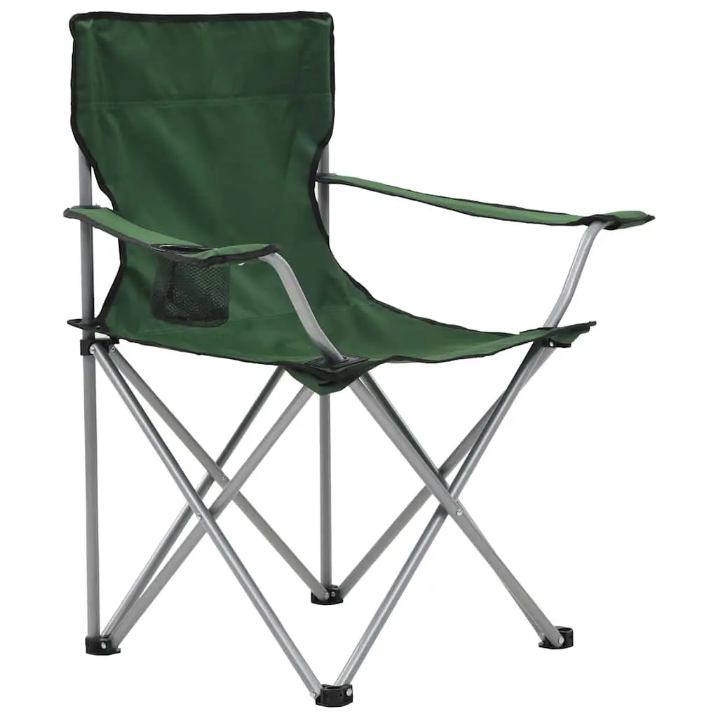 Camping Table and Chair Set 3 Pieces Folding Lightweight Portable Outdoor Furniture Steel Frame Weather Resistant