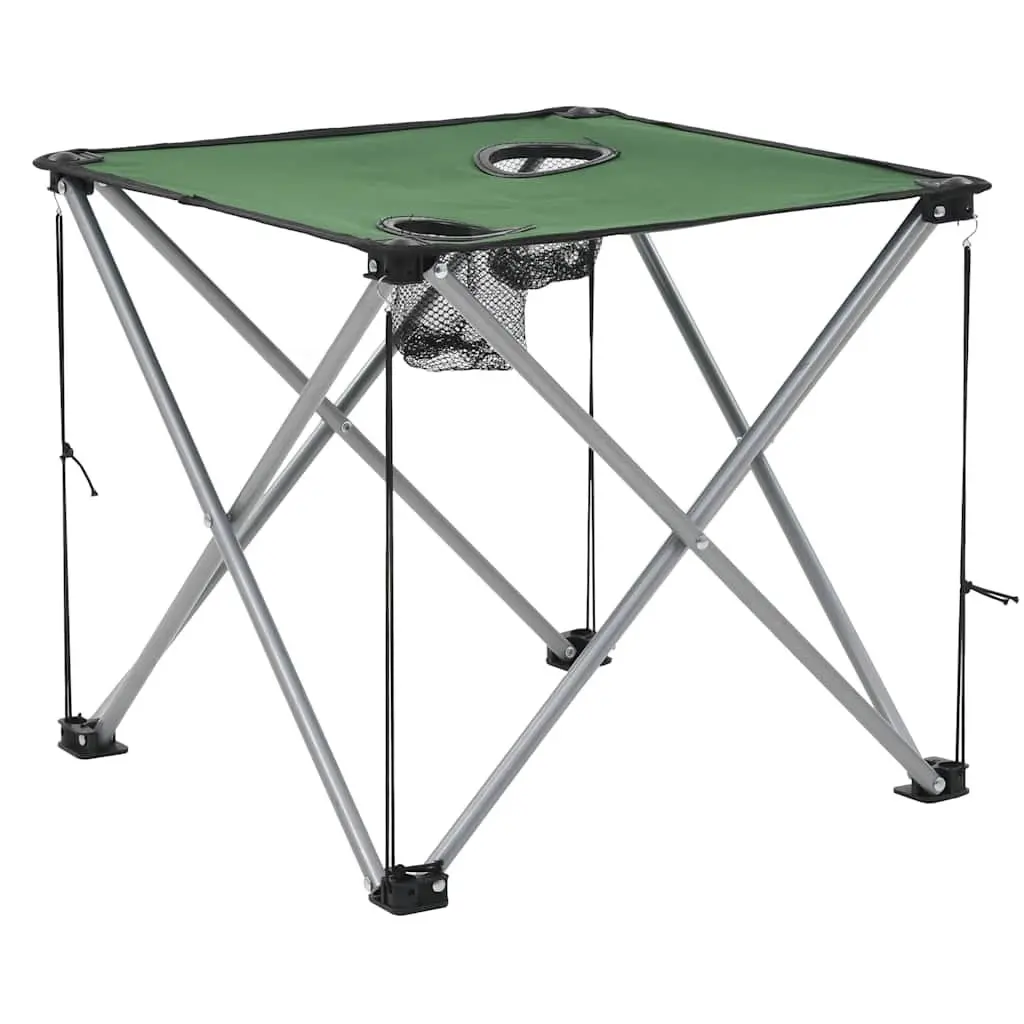 Camping Table and Chair Set 3 Pieces Folding Lightweight Portable Outdoor Furniture Steel Frame Weather Resistant