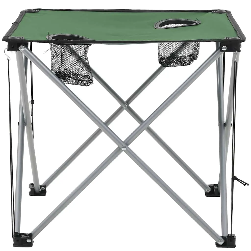 Camping Table and Chair Set 3 Pieces Folding Lightweight Portable Outdoor Furniture Steel Frame Weather Resistant