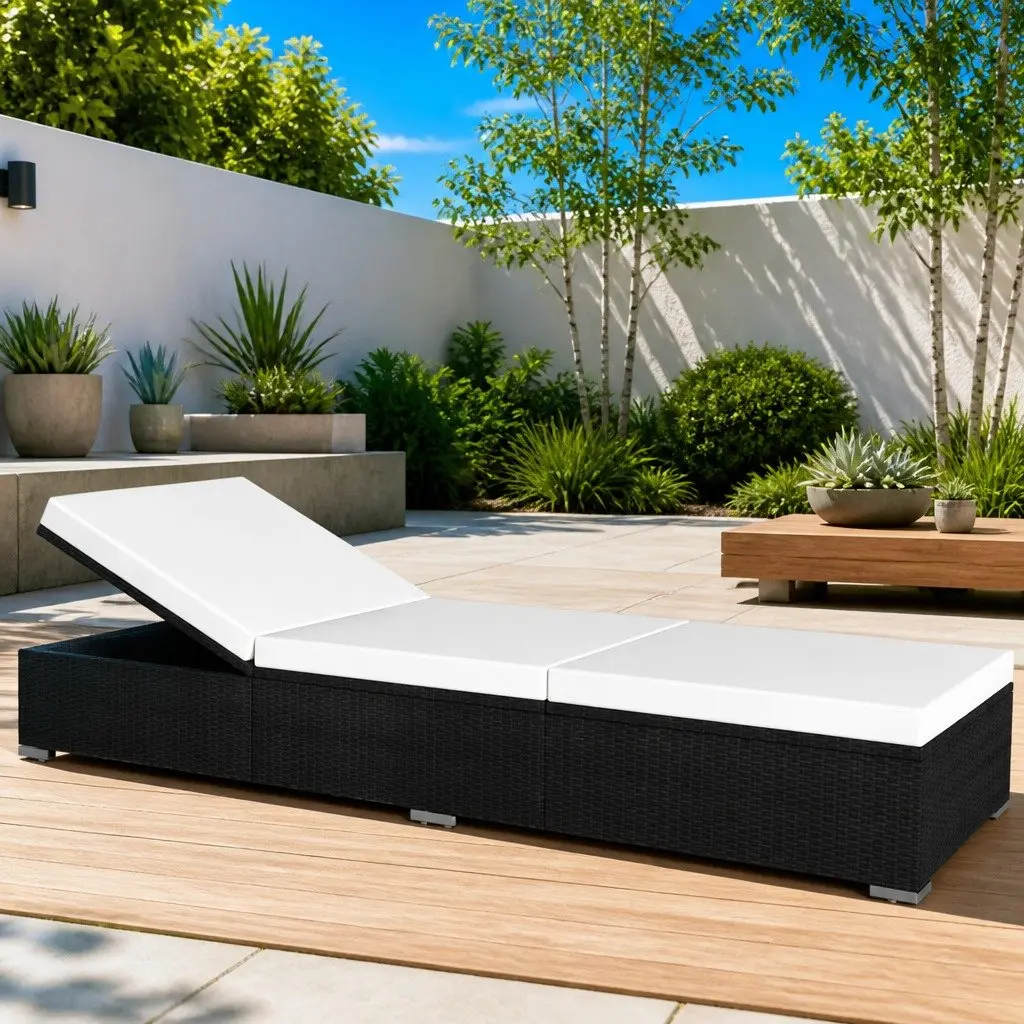 Black Sun Lounger for Relaxation