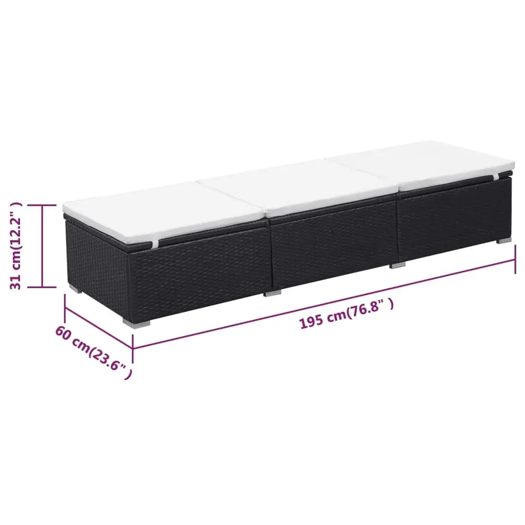 Black Sun Lounger for Relaxation