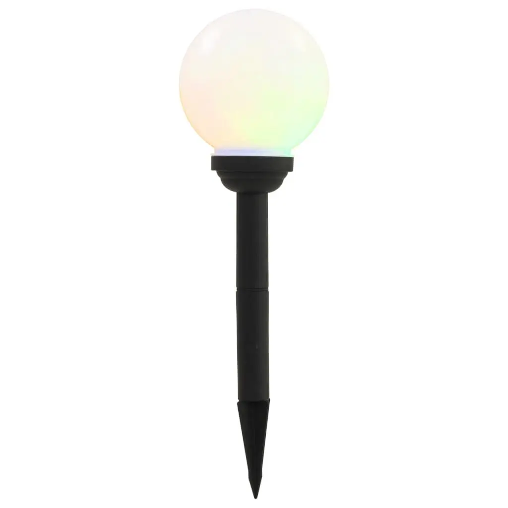 Outdoor Solar LED Spherical Lamps White 15cm Colour Changing Automatic Dusk to Dawn Garden Lighting