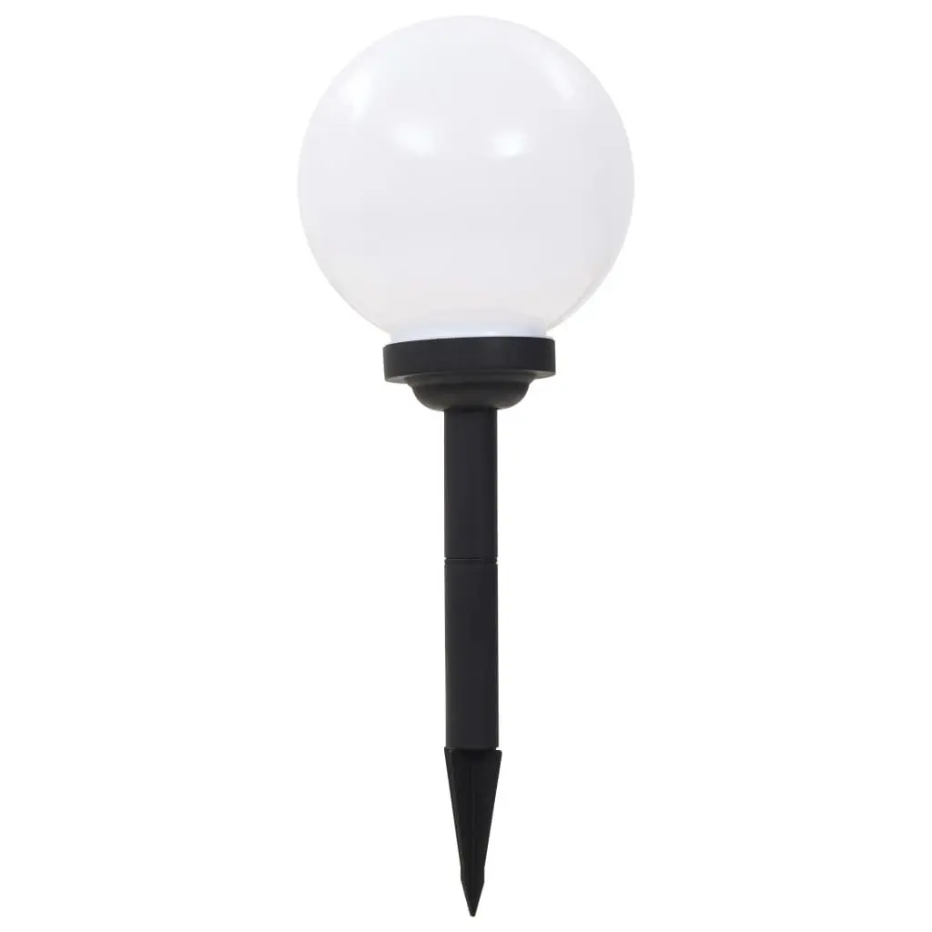 Outdoor Solar Lamps White 20cm LED Spherical 3 Piece Colour Change Garden Lighting