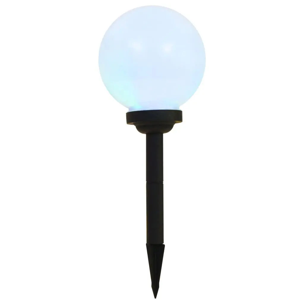 Outdoor Solar Lamps White 20cm LED Spherical 3 Piece Colour Change Garden Lighting