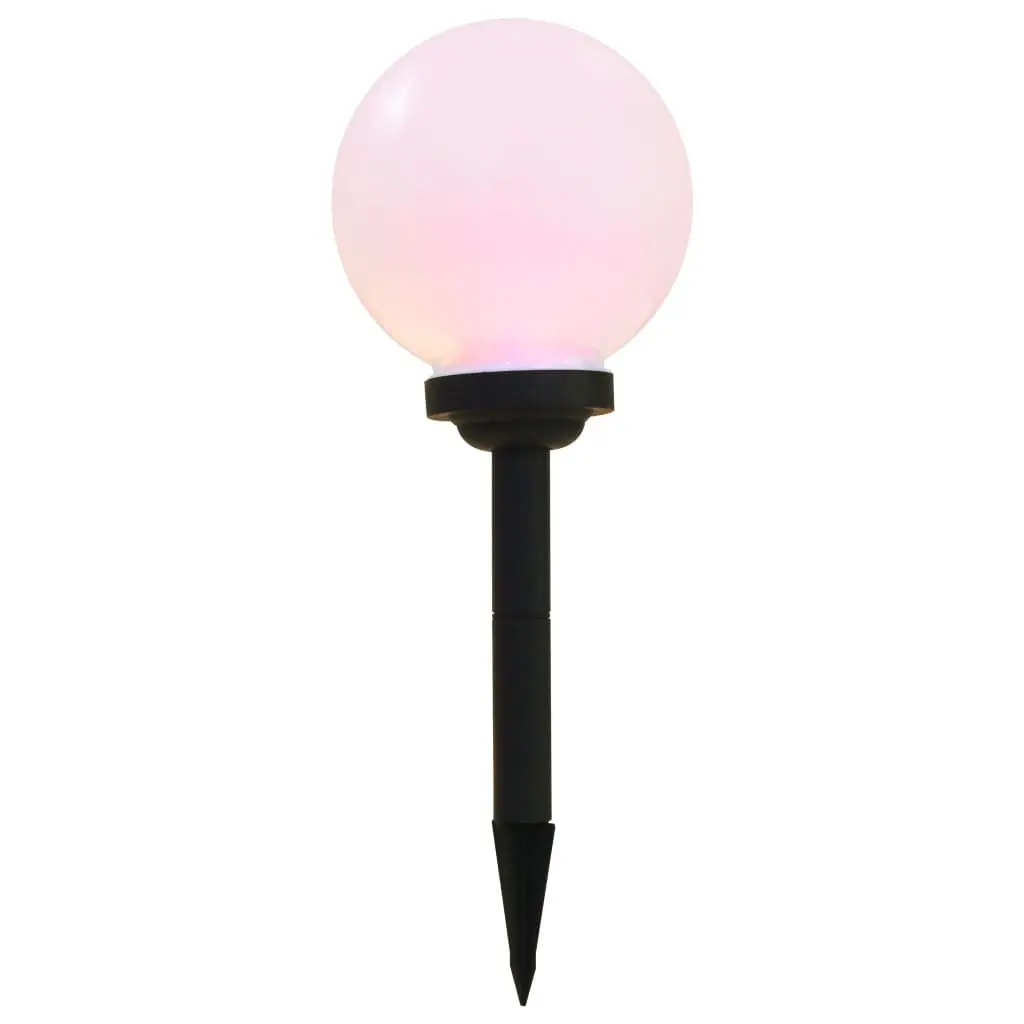 Outdoor Solar Lamps White 20cm LED Spherical 3 Piece Colour Change Garden Lighting