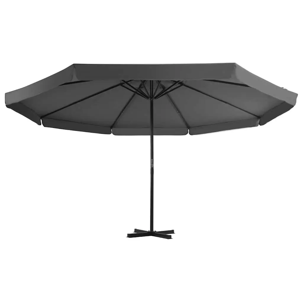 Outdoor Parasol Anthracite 500cm UV Protection Aluminium Crank