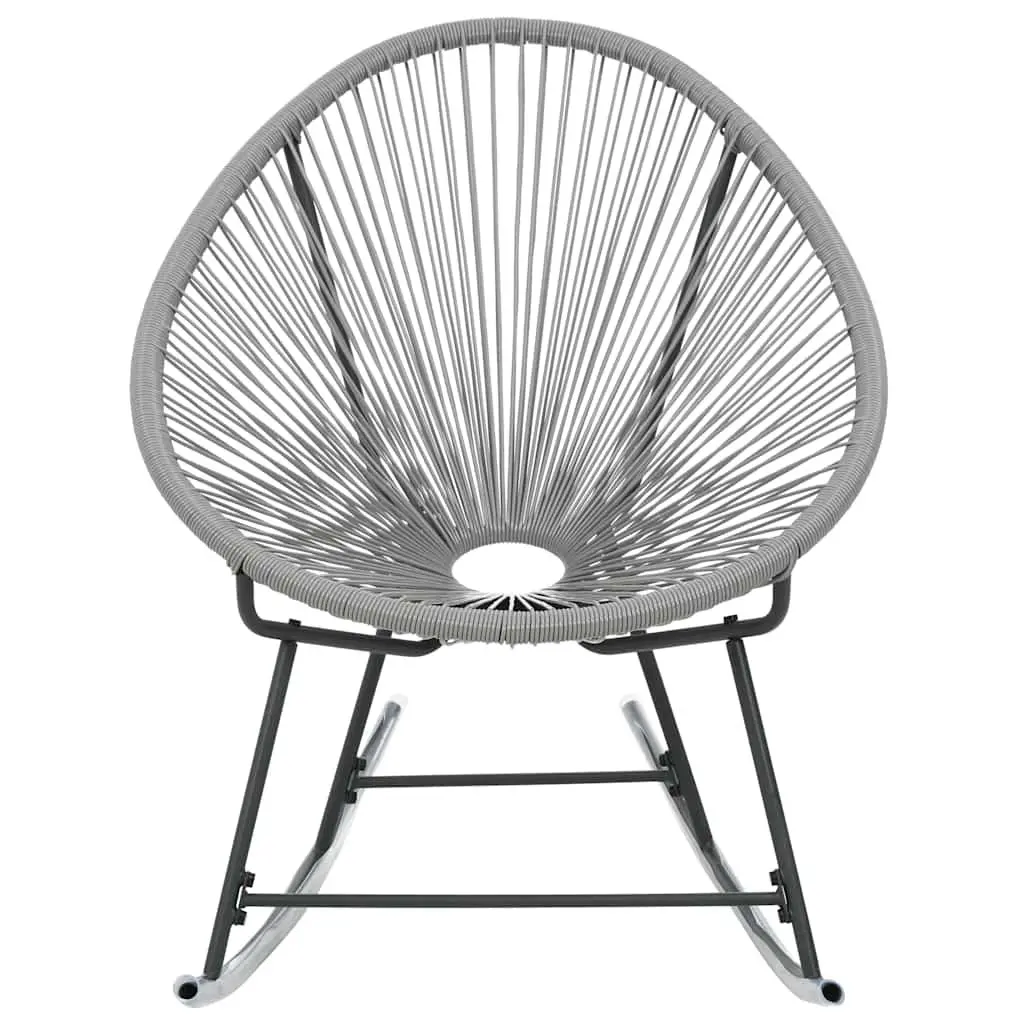 Grey Outdoor Rocking Moon Chair for Relaxation