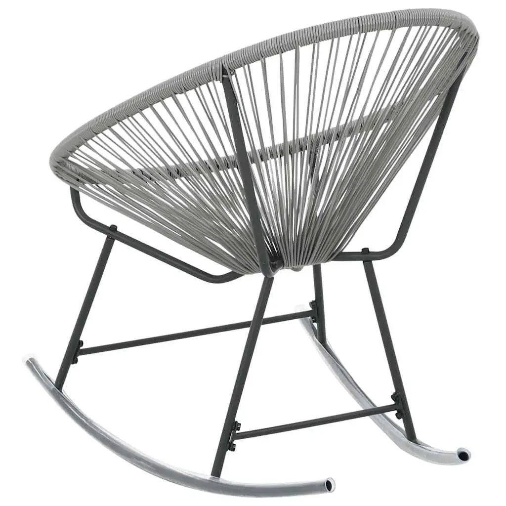 Grey Outdoor Rocking Moon Chair for Relaxation