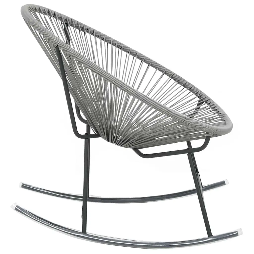 Grey Outdoor Rocking Moon Chair for Relaxation