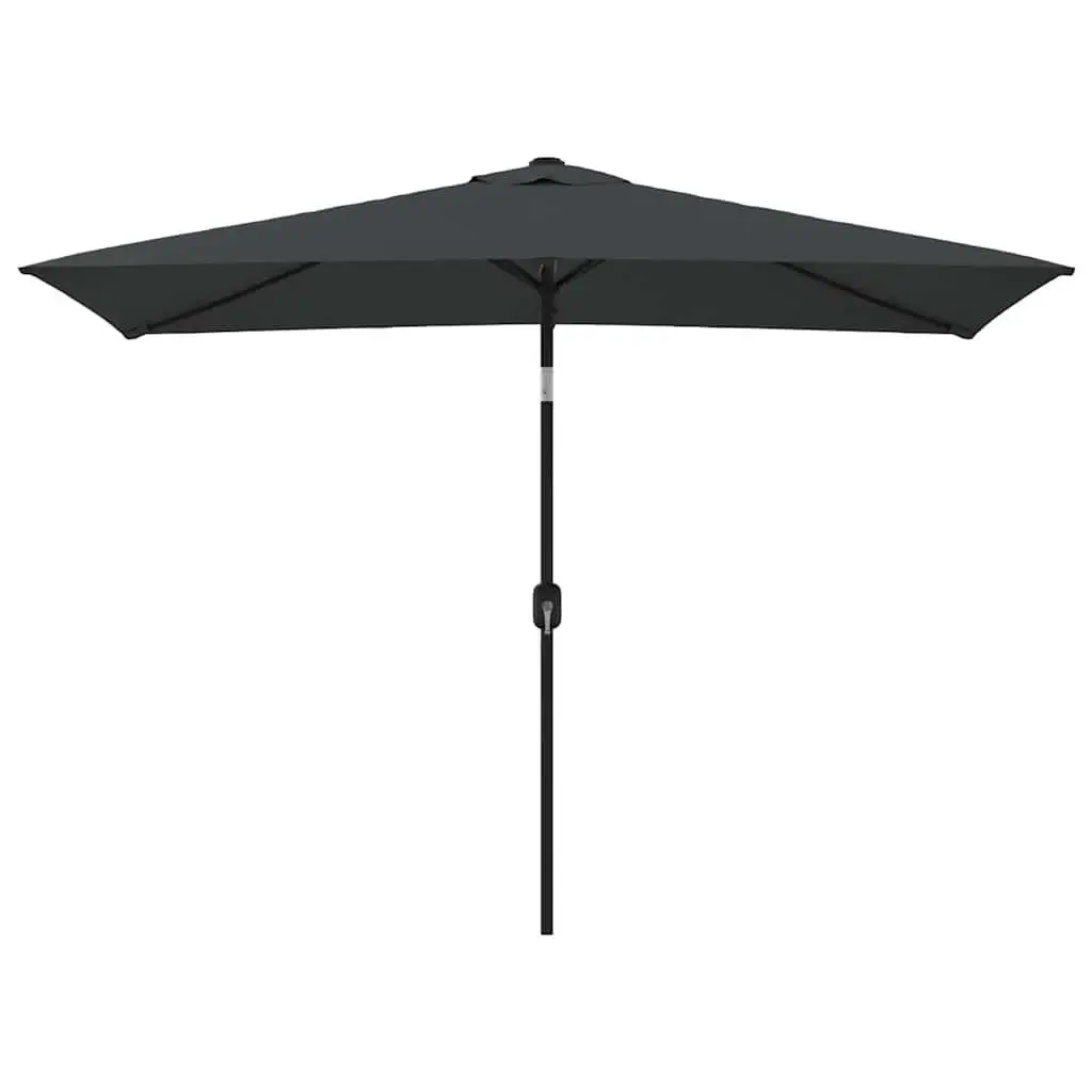 Garden Parasol Anthracite 300 x 200 cm UV Protective with Tilt Function and Crank Mechanism