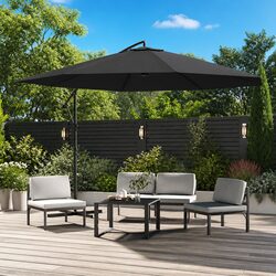 Compact and Sturdy 350 cm Cantilever Garden Parasol