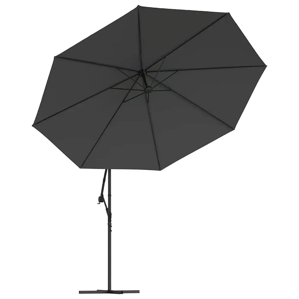 Cantilever Garden Parasol 350cm LED Lights Solar Powered Hanging Outdoor