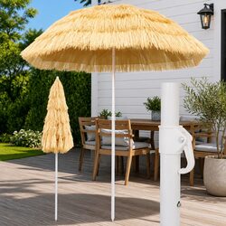 Concise 180cm Beach Parasol for Outdoor Relaxation