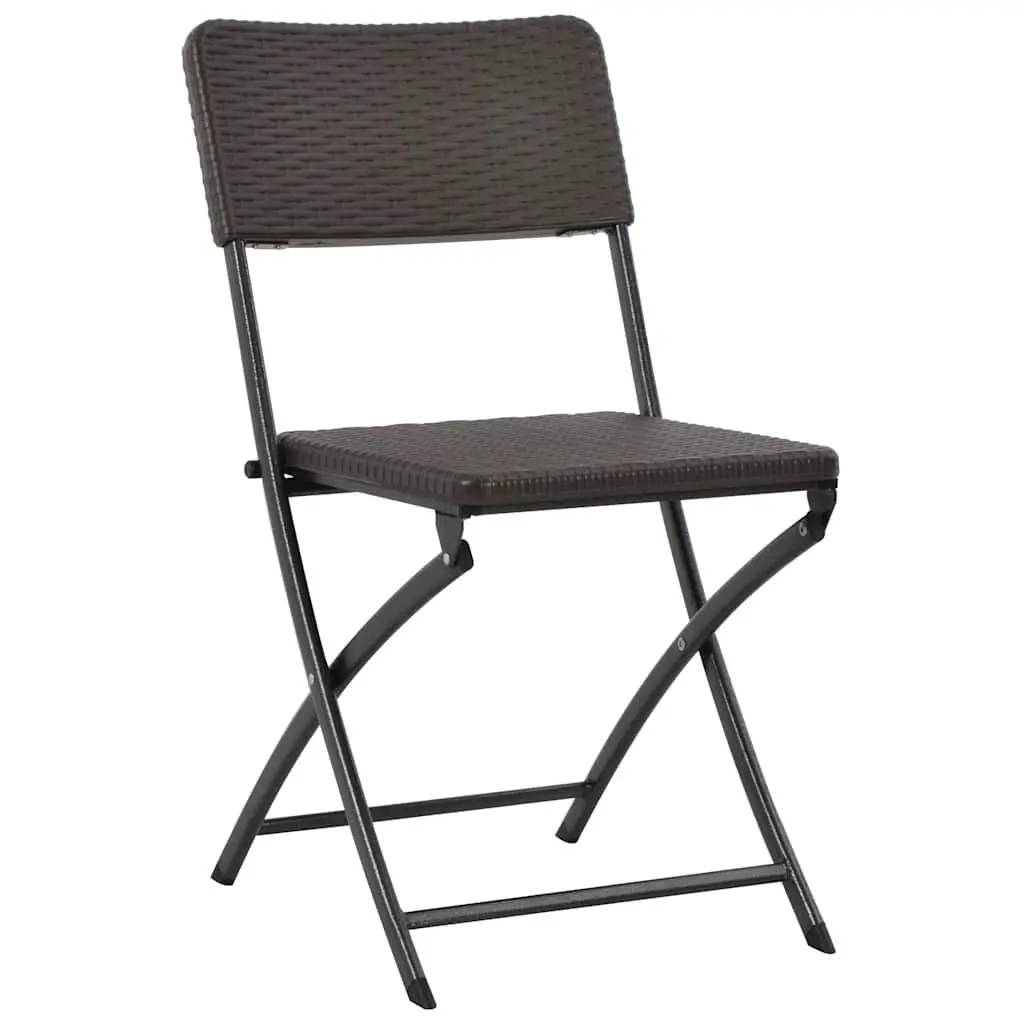 2 Brown Folding Chairs